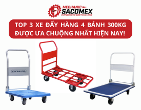 Top 3 xe đẩy hàng 4 bánh 300kg được ưa chuộng nhất