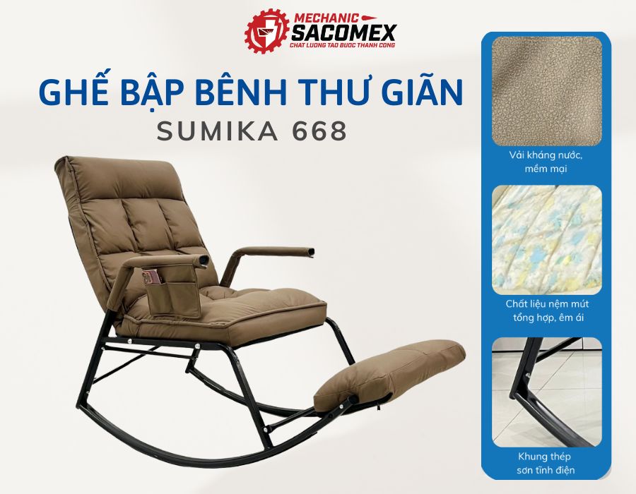 Giới thiệu ghế bập bênh thư giãn Sumika 668