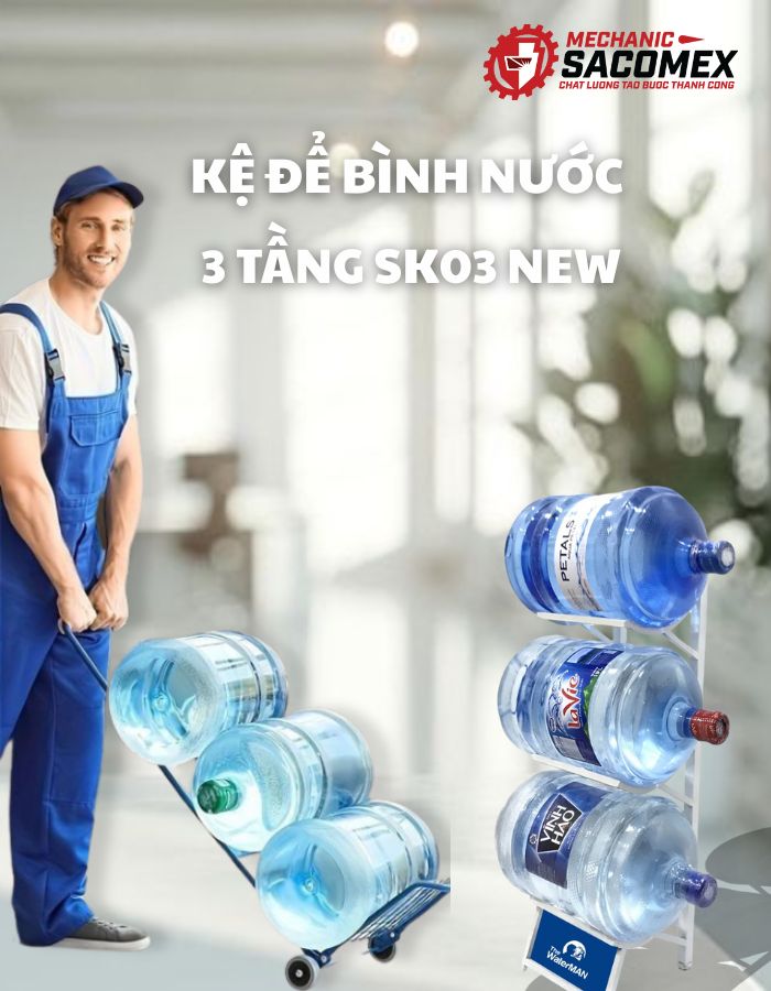 Giới thiệu kệ để bình nước 3 tầng SK03 NEW