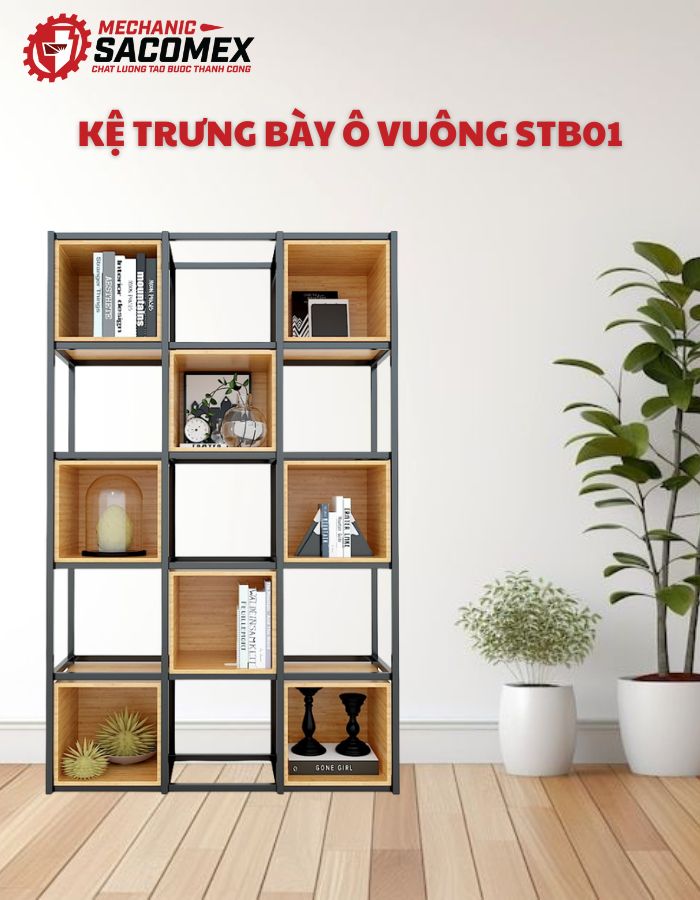 Giới thiệu kệ trưng bày ô vuông STB01