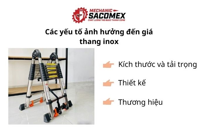 Các yếu tố ảnh hưởng đến giá thang inox