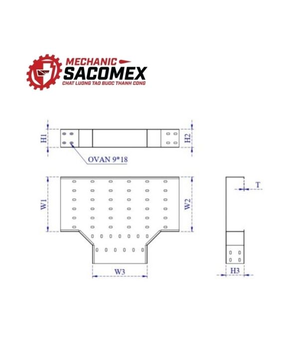 Cấu tạo và đặc điểm kỹ thuật của T ngang khay cáp