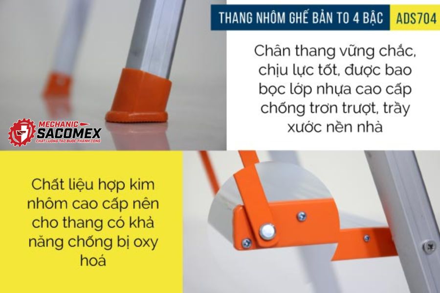 Điểm nổi bật của thang ghế 4 bậc Advindeq ADS-704