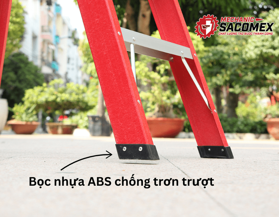 Chân thang bọc nhựa ABS chống trơn trượt