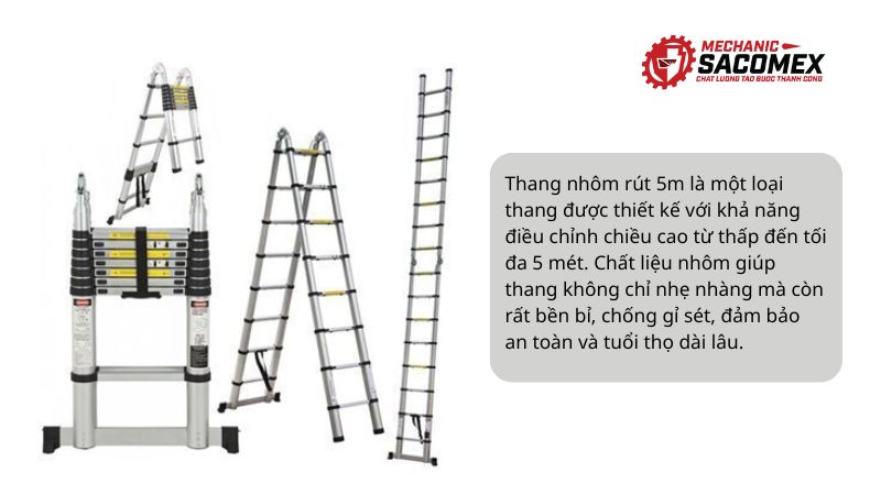 Giới thiệu về thang nhôm rút 5m