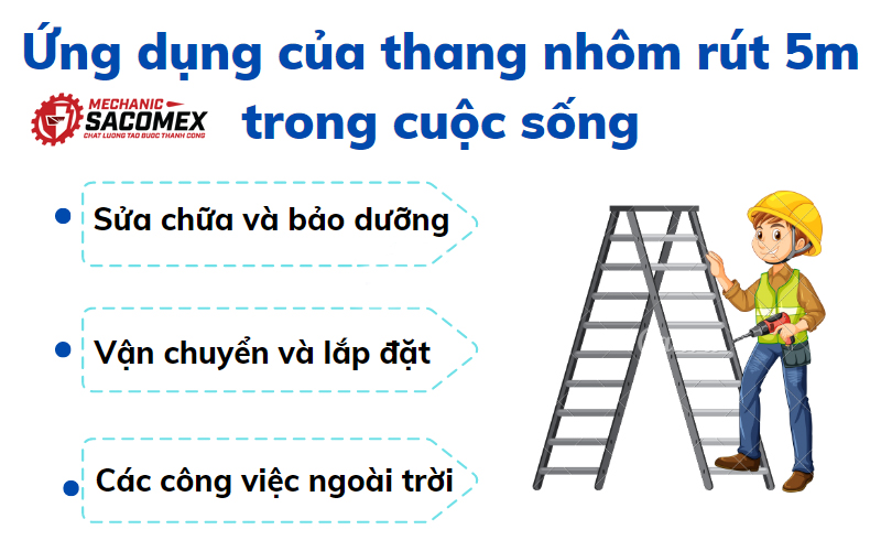 Ứng dụng của thang nhôm rút tại Đà Nẵng