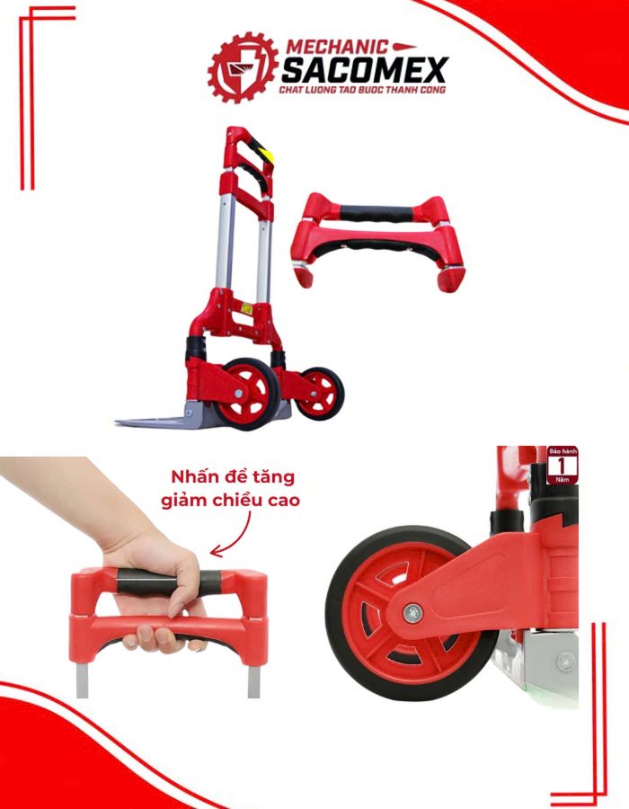 Lưu ý khi sử dụng xe đẩy hàng 2 bánh rút gọn Advindeq TL-85E