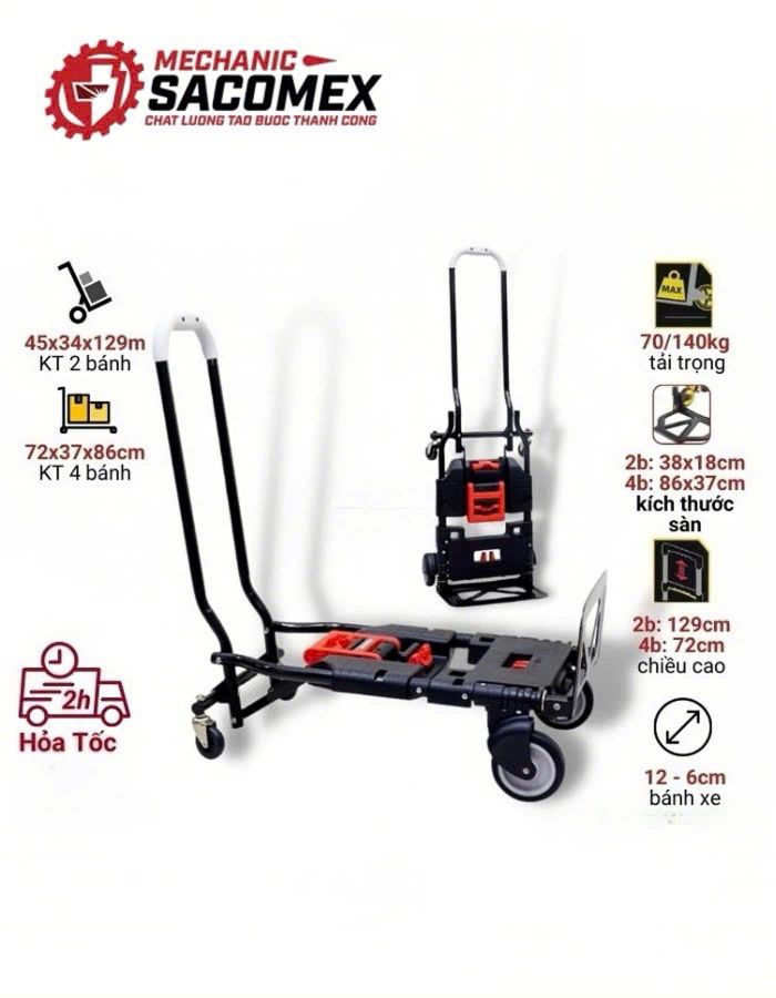 Giới thiệu chung về xe đẩy hàng đa năng Advindeq HT-120