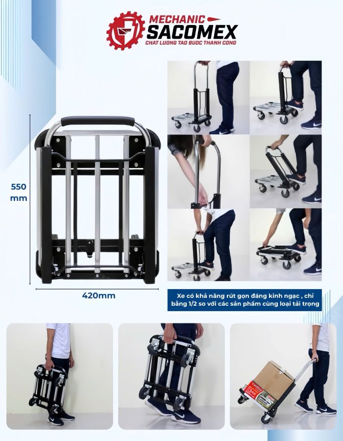 Lưu ý khi sử dụng xe đẩy hàng Advindeq HT-150A