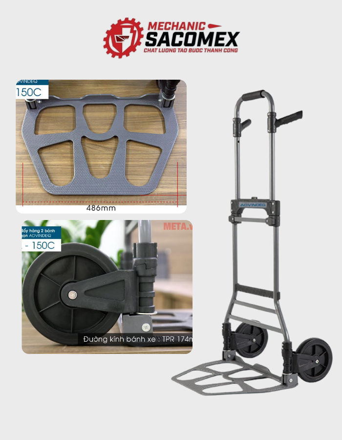 Lưu ý khi sử dụng xe đẩy hàng 2 bánh rút gọn Advindeq TL-150C