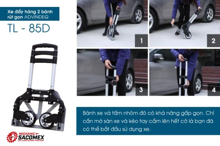 Điểm nổi bật của xe đẩy hàng 2 bánh rút gọn Advindeq TL-85D