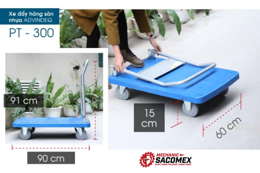 Điểm nổi bật của xe đẩy hàng 4 bánh Advindeq PT-300