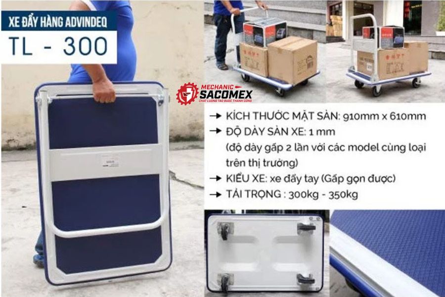 Điểm nổi bật của xe đẩy hàng 4 bánh Advindeq TL-300