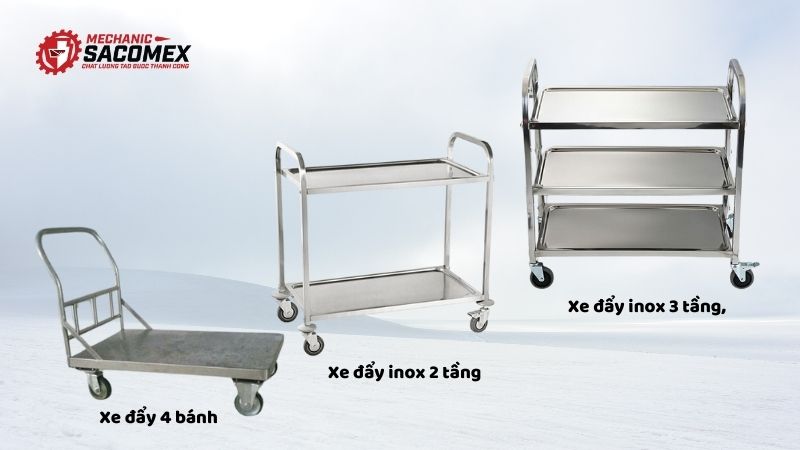 Xe đẩy hàng inox có cấu tạo như thế nào?