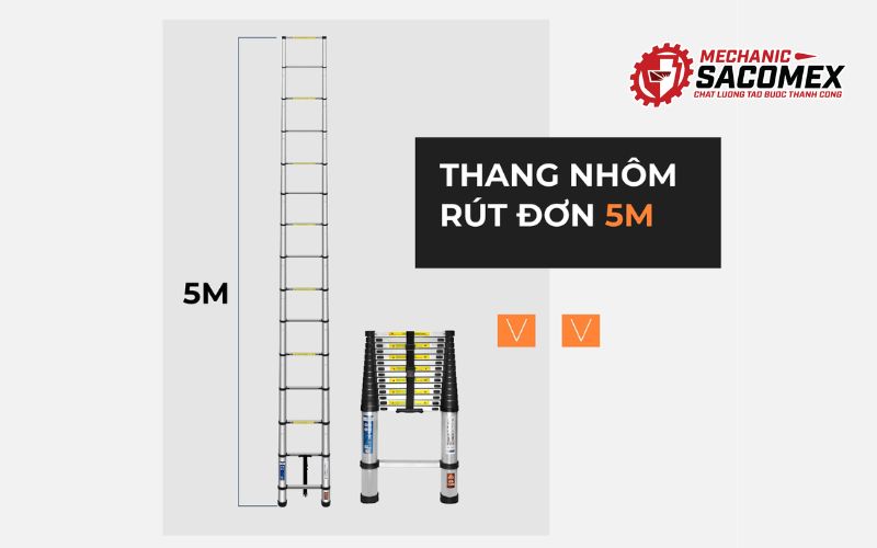 Hướng dẫn sử dụng an toàn đối với thang nhôm rút đơn Hakawa HK-150